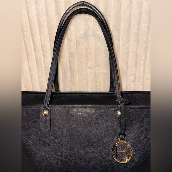 Henri Bendel Extra Large Black Tote with Gold Accents - Picture 2 of 6